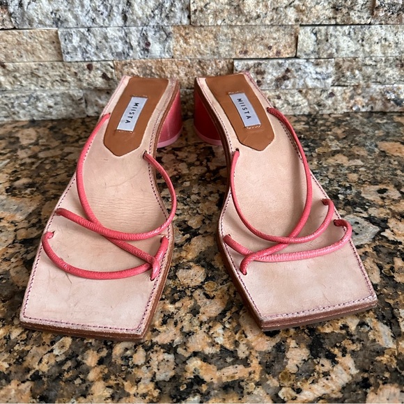 Miista Jenna Tea Rose Patent Sandals - Picture 6 of 10